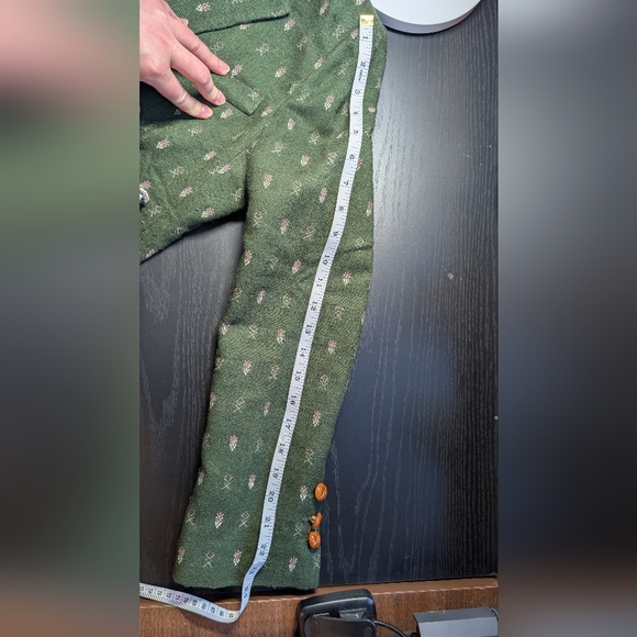 Anthropologie Mädchen Blazer, Women's Size M, Green Wool With Pink Accents - Picture 5 of 11